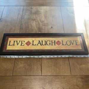 Live Laugh Love wall hanging